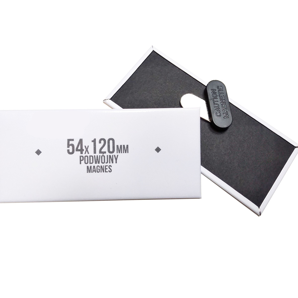Przypinka prostokątna 54x120mm - zapięcie magnetyczne